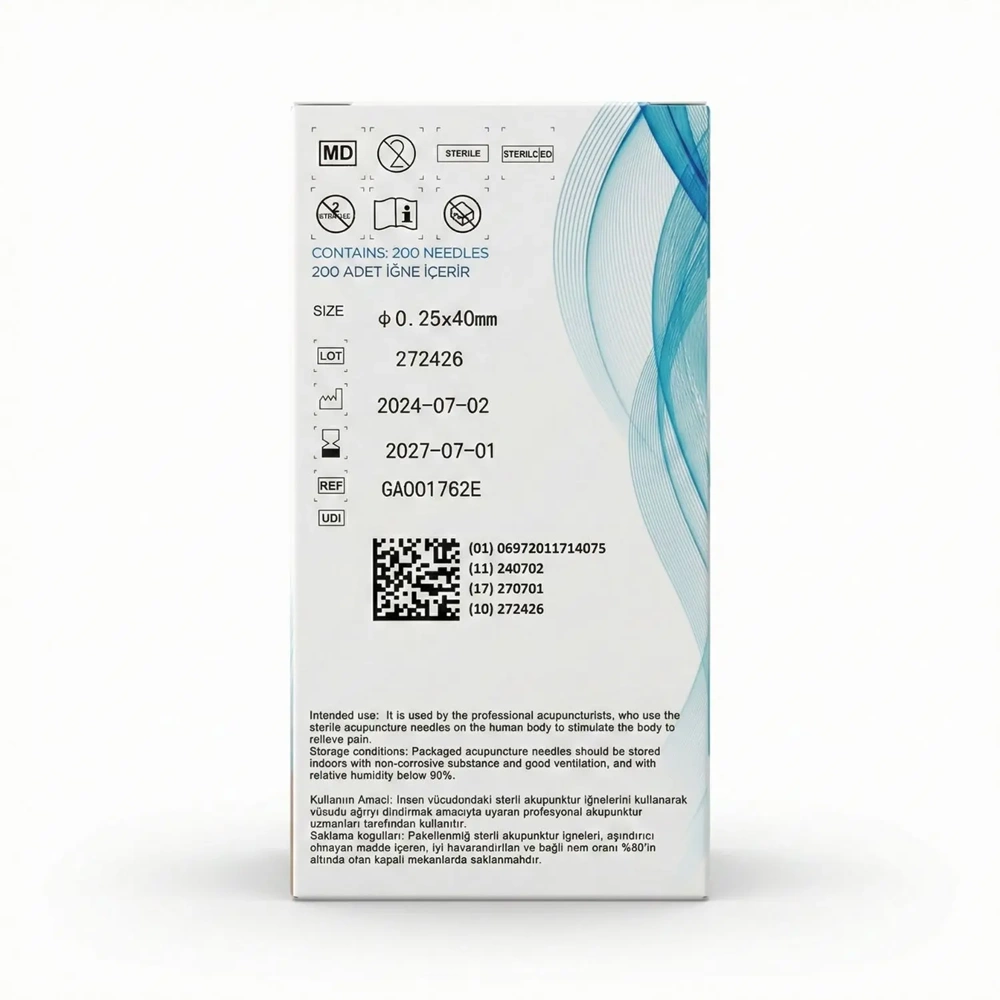 Akupunktur İğnesi - 0,25*40 mm