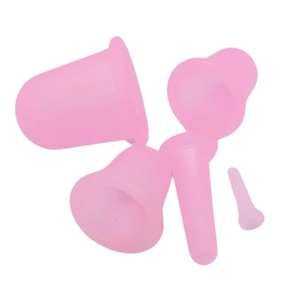 Silikon Masaj Kupası Seti 5’li - Pembe