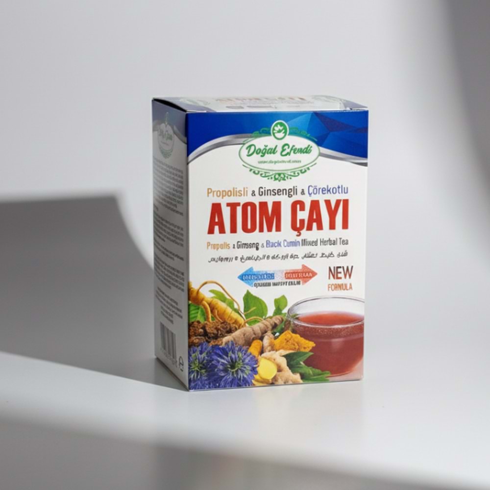 Atom Çayı 180 gr Propolis, Ginsengli, Çörekotlu Kış Çayı