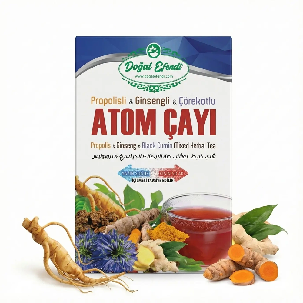 Atom Çayı 180 gr Propolis, Ginsengli, Çörekotlu Kış Çayı
