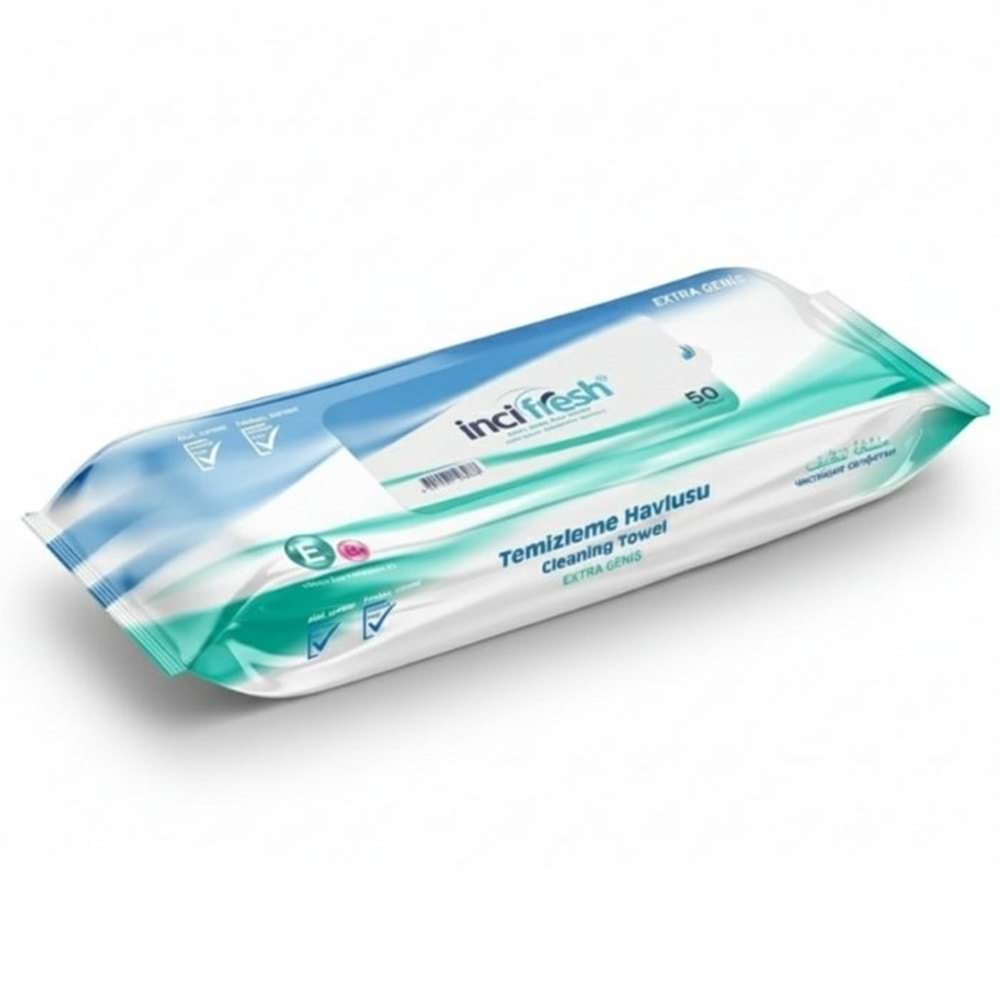 Islak Vücut Temizleme Havlusu 50'li