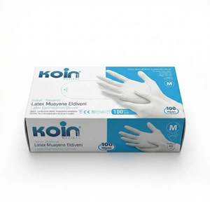 Latex Pudralı Muayene Eldiveni 100 Adet - Medium