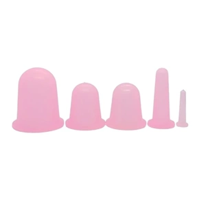 Silikon Masaj Kupası Seti 5’li - Pembe