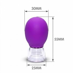 Mini Silikon Vakumlu Yüz Masaj Kupası - Pembe