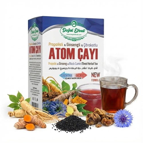 Atom Çayı 180 gr Propolis, Ginsengli, Çörekotlu Kış Çayı