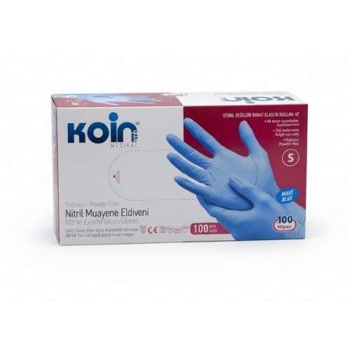 Koin Pudrasız Eldiven - Mavi - Small