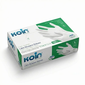 Latex Pudralı Muayene Eldiveni 100 Adet - Large
